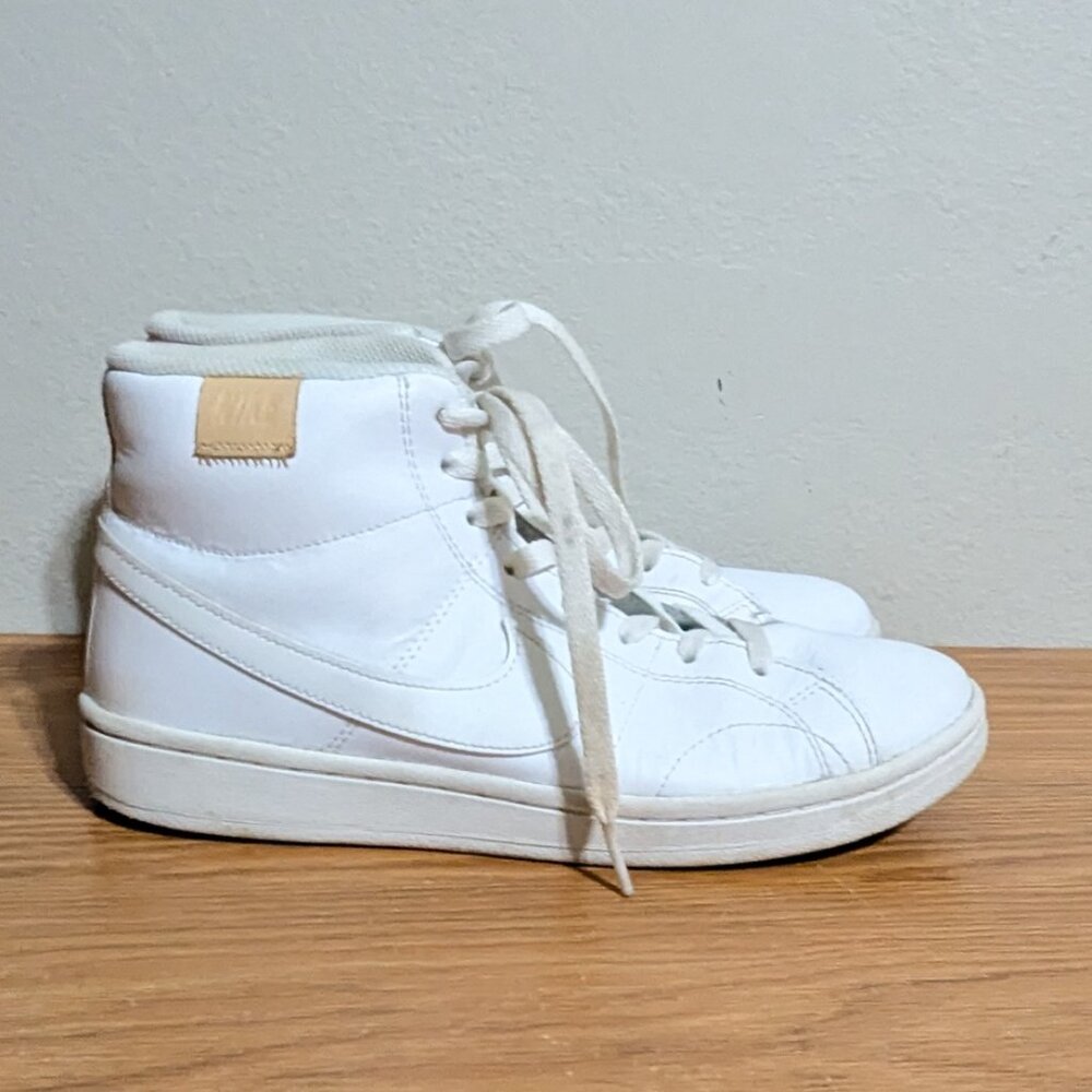 Nike Court Royale 2 Mid Sneakers Triple White Sneakers Size 8.5
